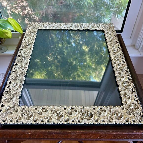 Vintage Ornate Heavyweight Picture Frame 16.5” x 13.5” Intricate Scroll Design - Picture 4 of 15